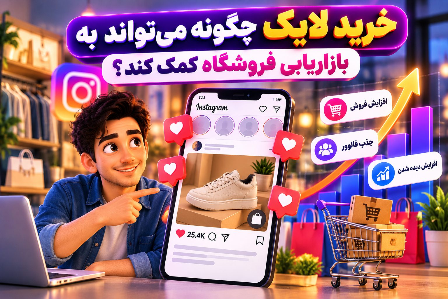 لایک اینستاگرام برای پیج‌های فروشگاهی؛ چه زمانی منطقی است؟