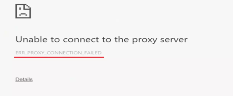 حل ارور err_proxy_connection_failed