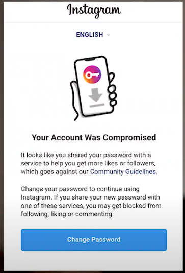 حل مشکل پیغام Your Account was Compromised اینستاگرام