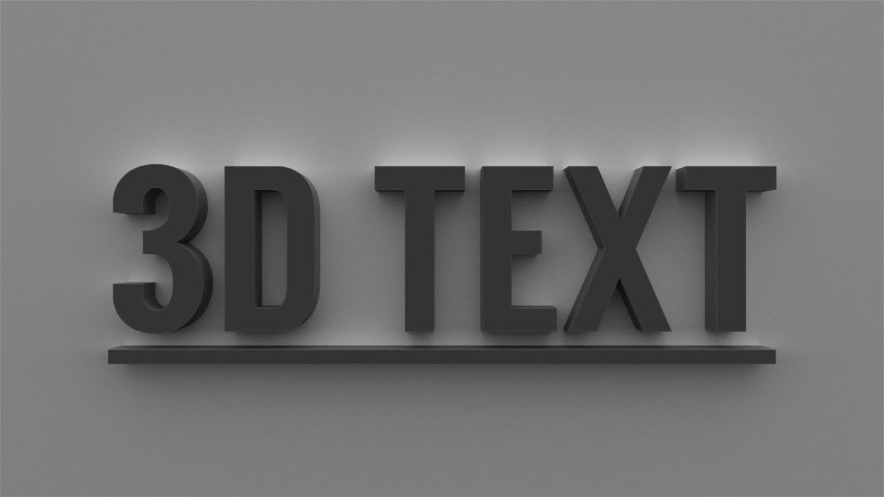 3d text.