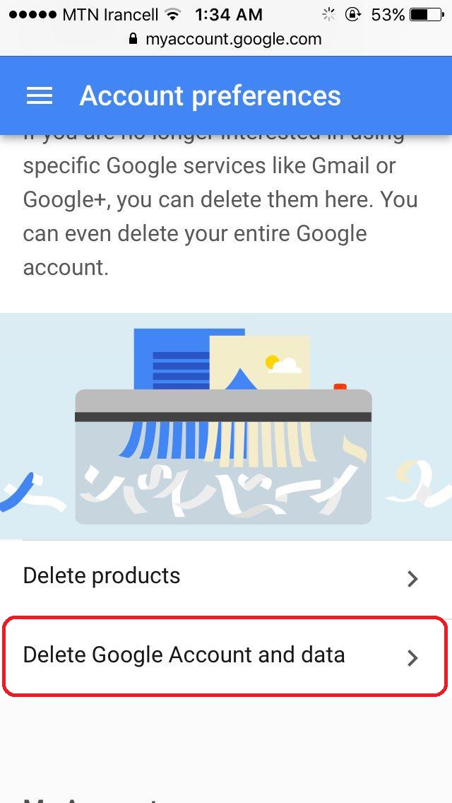 Delete google.