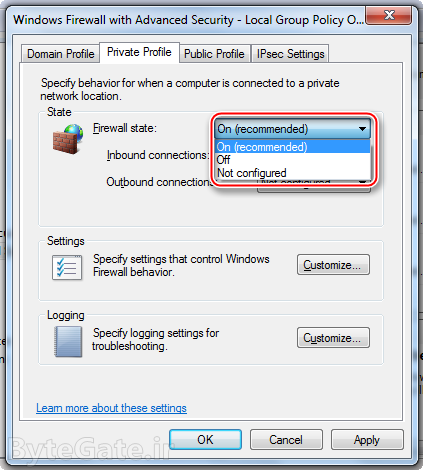 Disable or Enable windows Firewall 12