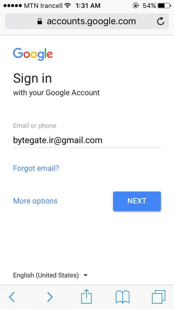 please enter an email address gmail