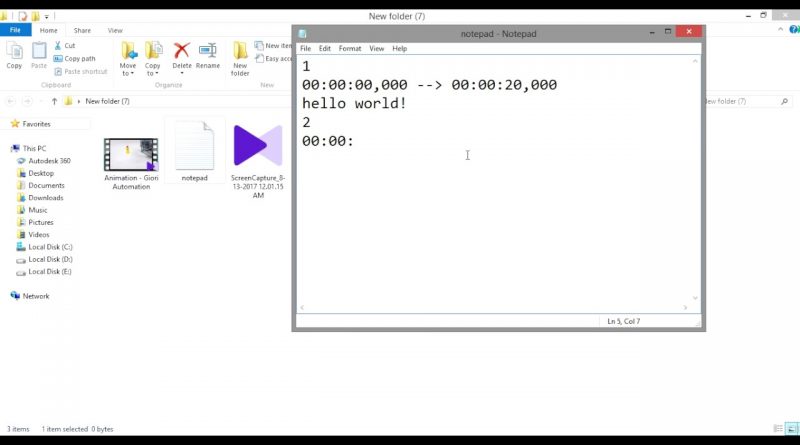آموزش ساخت زیرنویس فیلم با notepad (فرمت srt) و نرم افزار